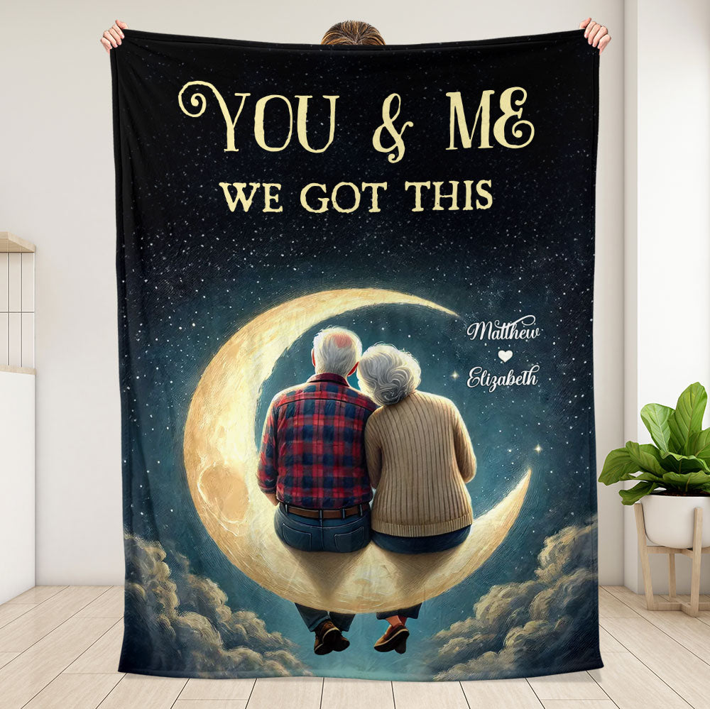 You & Me Old Couple Blanket - Personalized Blanket