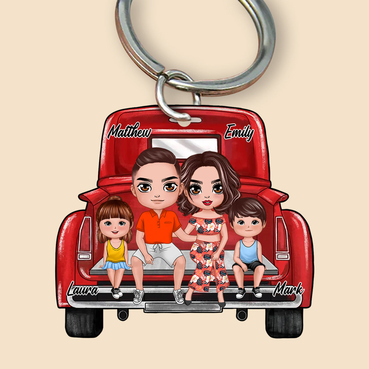 Family Travel - Personalized Acrylic Keychain - Best Gift For Family - Giftago
