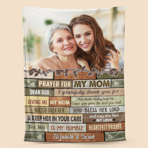 Prayer For My Mom - Personalized Blanket - Meaningful Gift For Birthday - Giftago