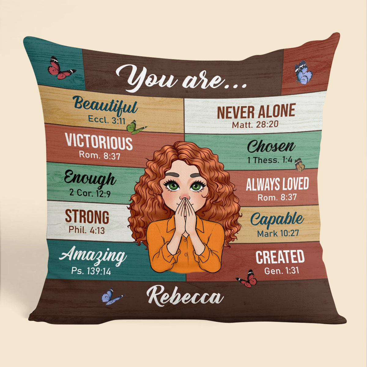 You Are Beautiful (Version 2) - Personalized Pillow - Best Gift For Mother, Daughter, Sister, Friend, Wife - Giftago