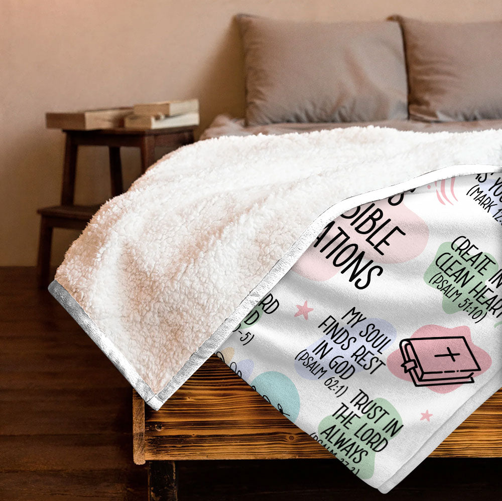 Daily Bible Affirmations Blanket - Personalized Blanket