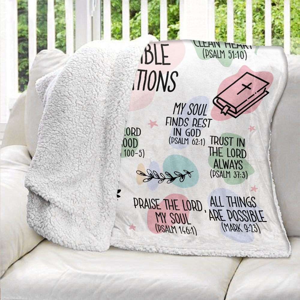 Daily Bible Affirmations Blanket - Personalized Blanket
