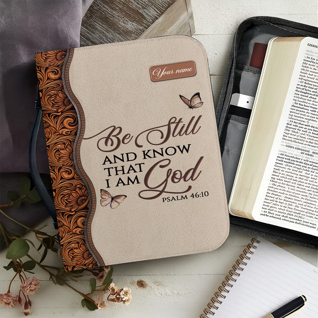 Be Still Psalm 46:10 - Leather Bible Cover
