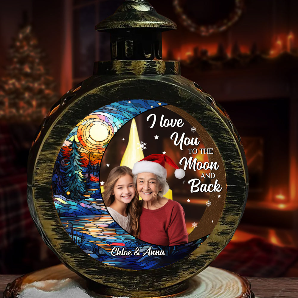 I Love You To The Moon and Back - Personalized Candlelight Lantern Ornament