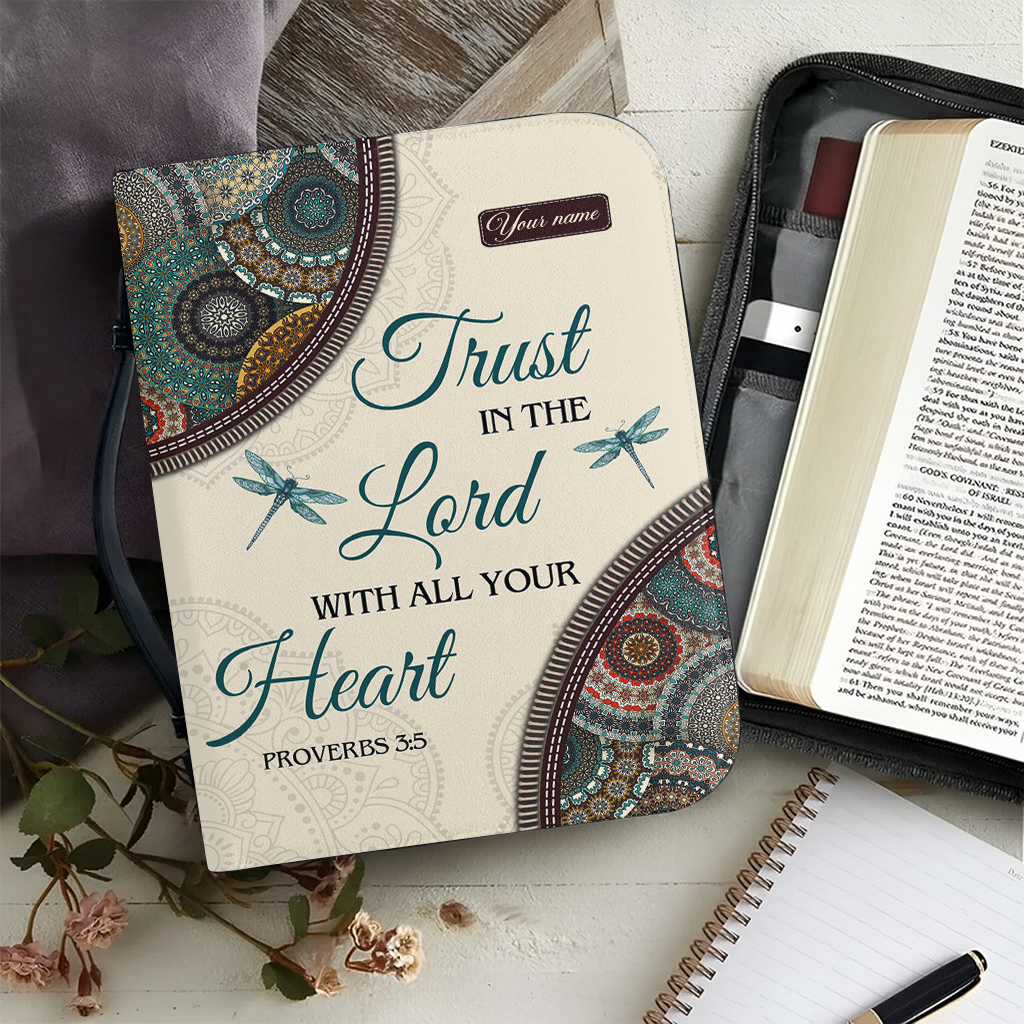 Trust In The Lord - Leather Bible Cover