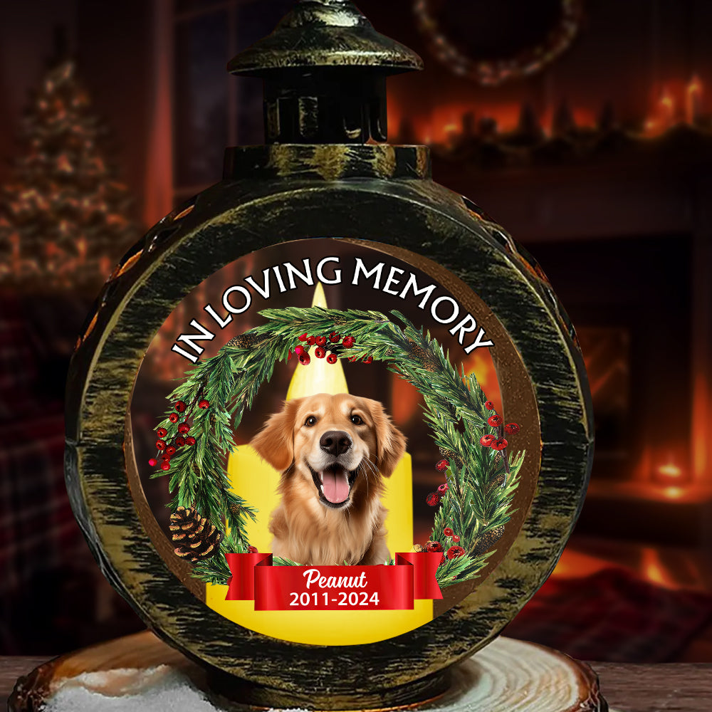 Pet Memorial In Loving Memory - Personalized Candlelight Lantern Ornament