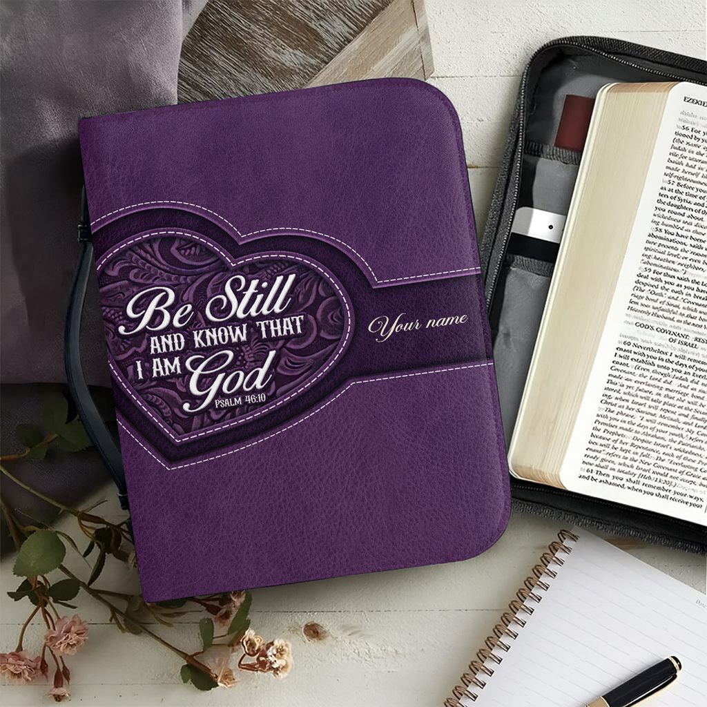 Stillness & Faith - Leather Bible Cover