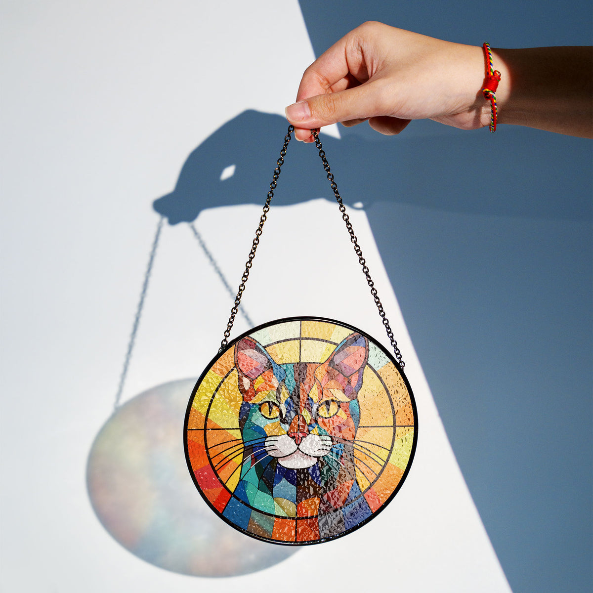 Mystic Sunrise Stained Glass Window Hanging Suncatcher