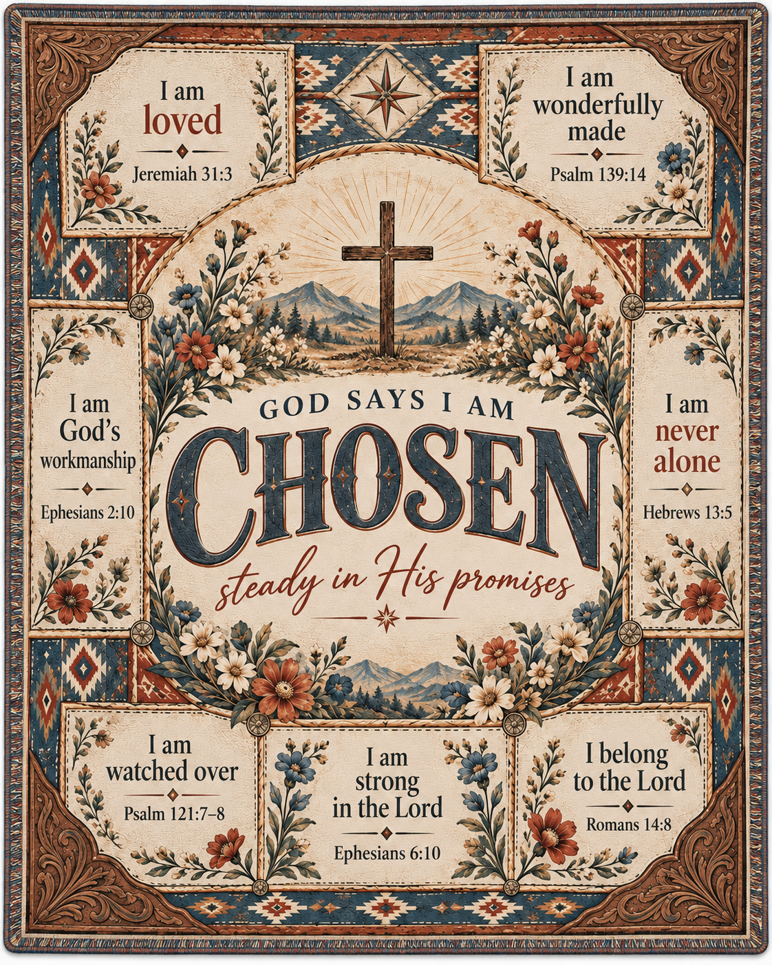 God Says I Am Chosen – Christian Affirmation Blanket