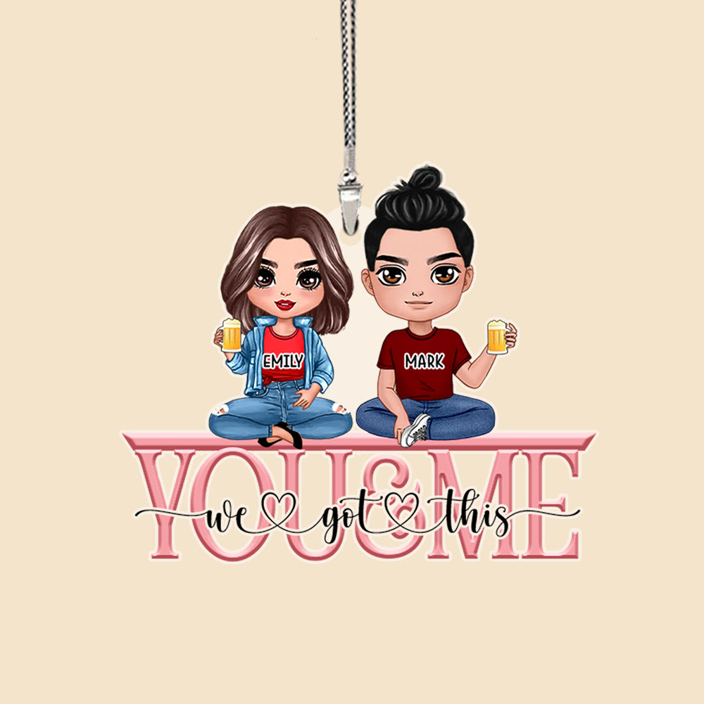Couple You & Me - Personalized Acrylic Car Ornament - Best Gift For Couple - Giftago