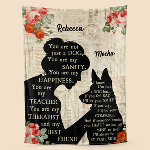 You Are My Happiness - Personalized Memorial Blanket - Best Gift For Dog Lovers - Giftago