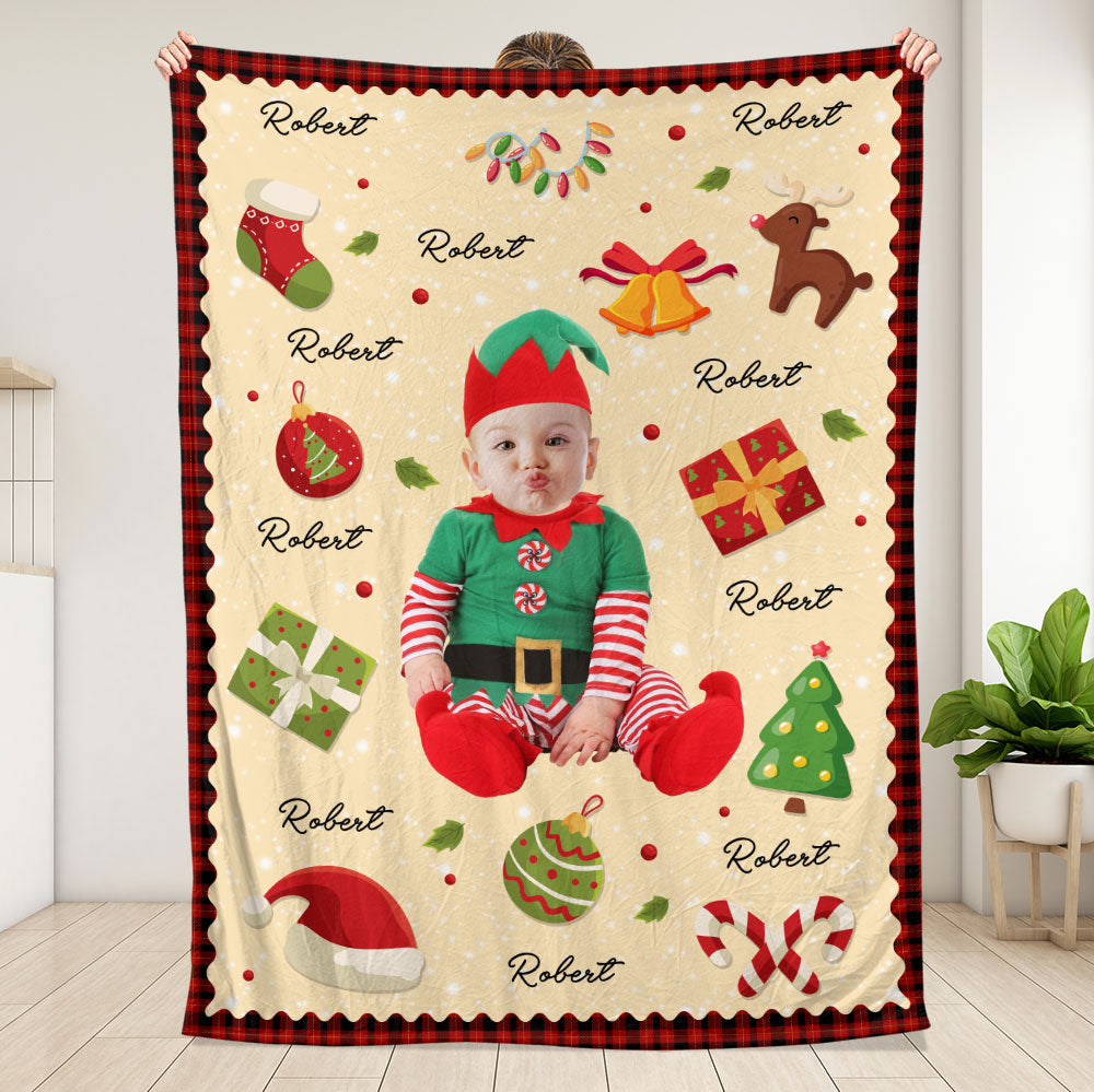 Baby Christmas Blanket - Personalized Blanket