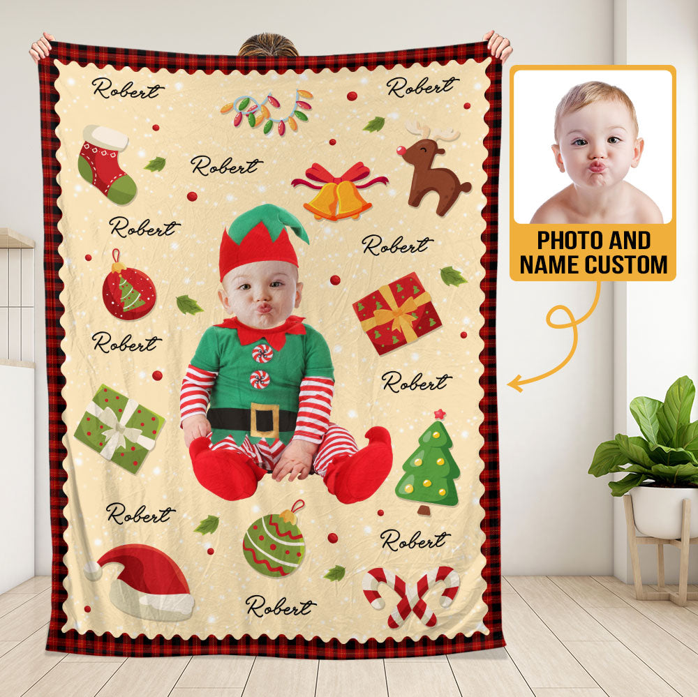 Baby Christmas Blanket - Personalized Blanket