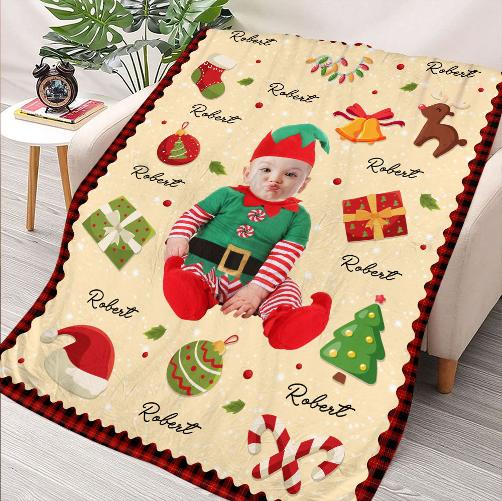 Baby Christmas Blanket - Personalized Blanket