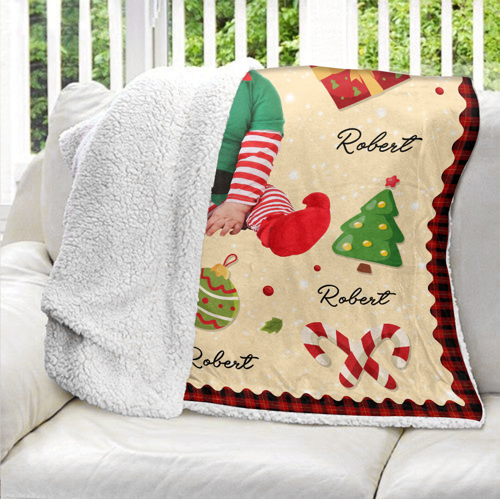 Baby Christmas Blanket - Personalized Blanket