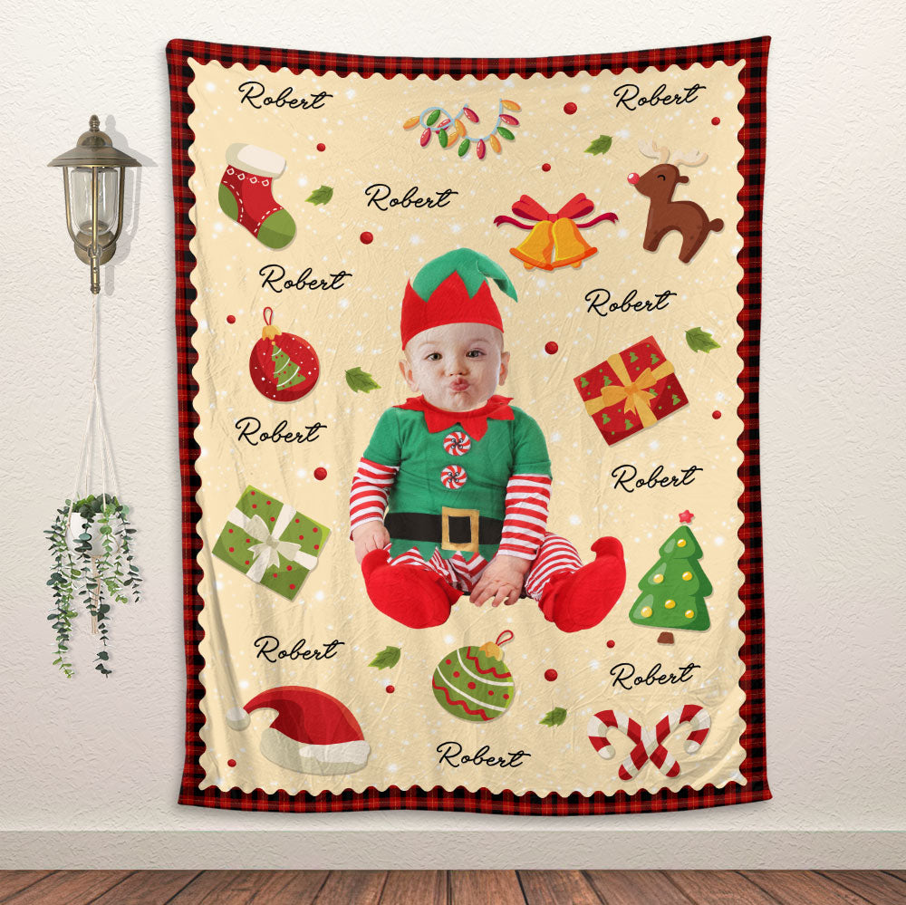 Baby Christmas Blanket - Personalized Blanket