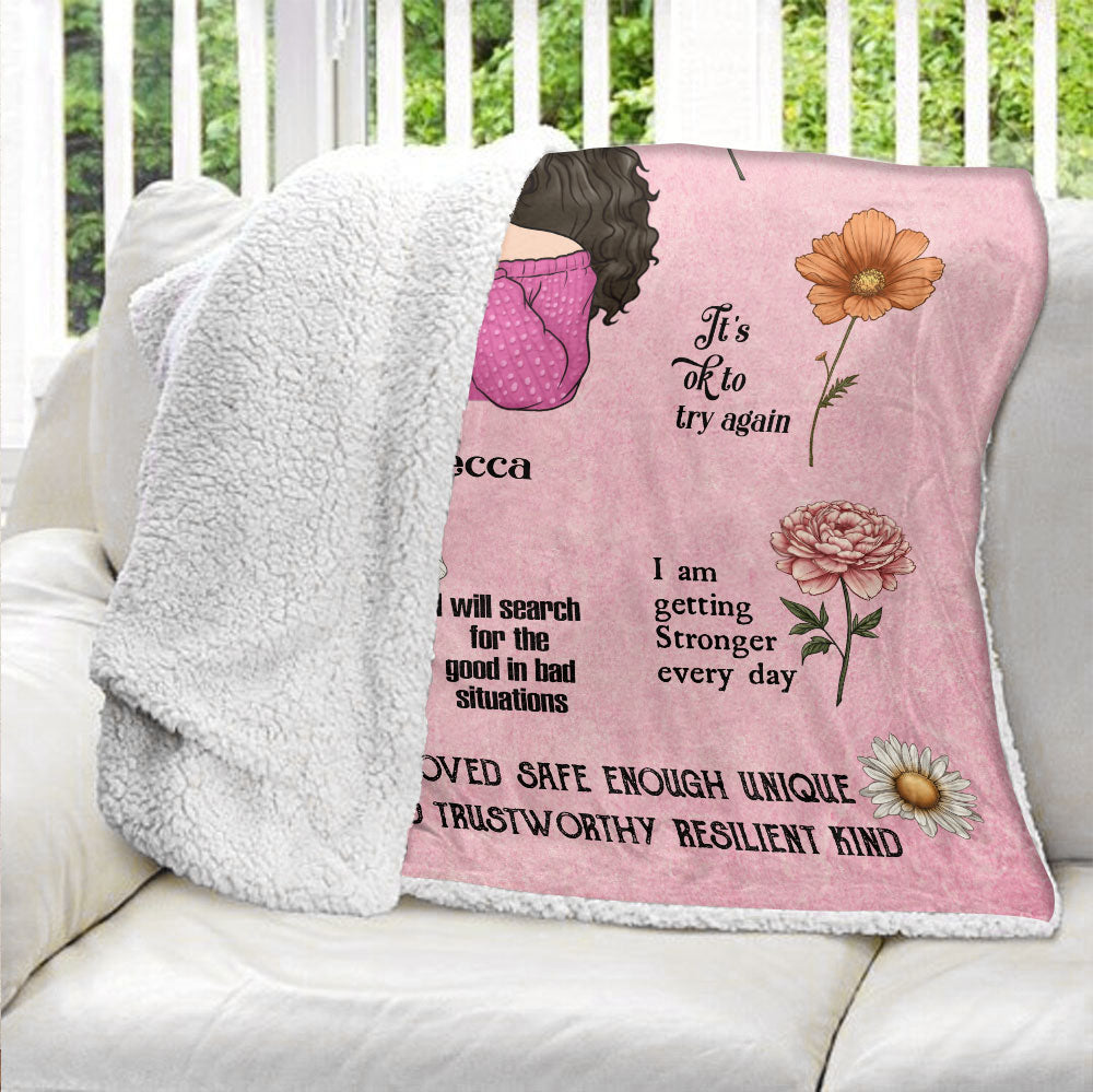 Morning Affirmations Blanket - Personalized Blanket