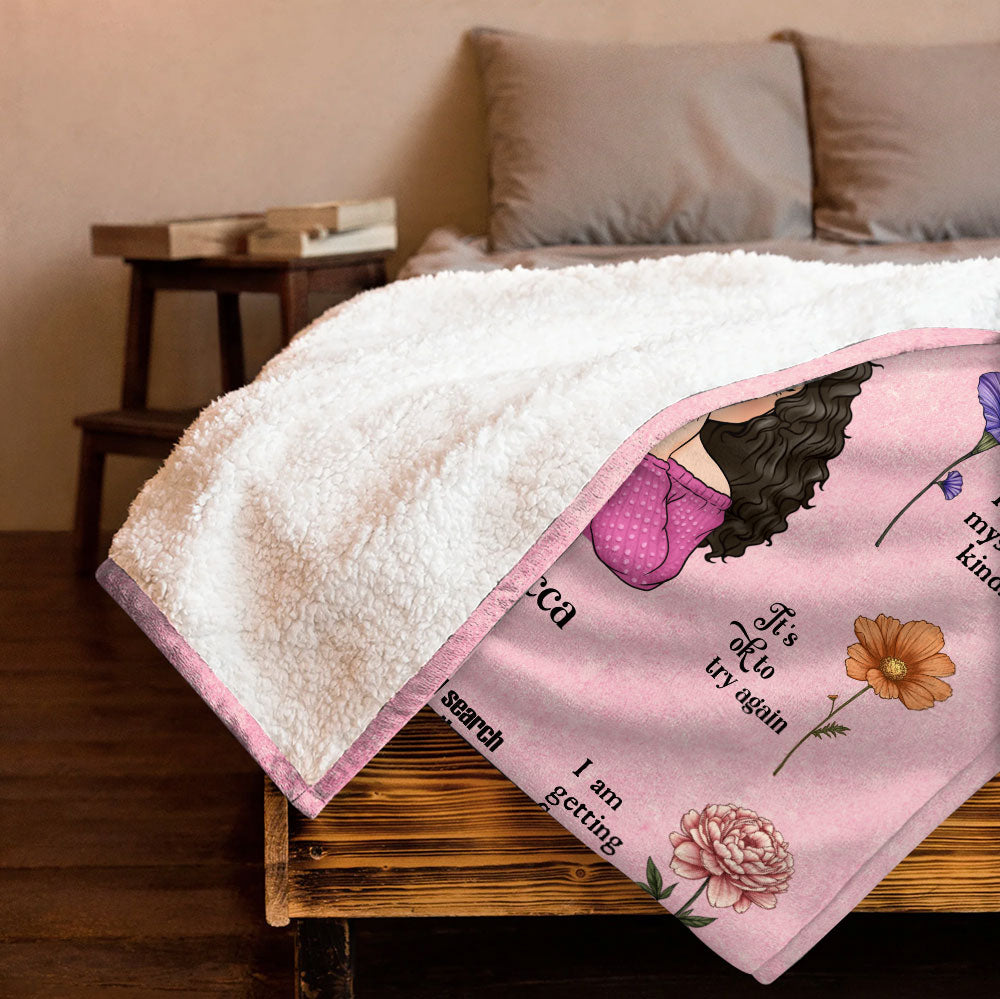 Morning Affirmations Blanket - Personalized Blanket