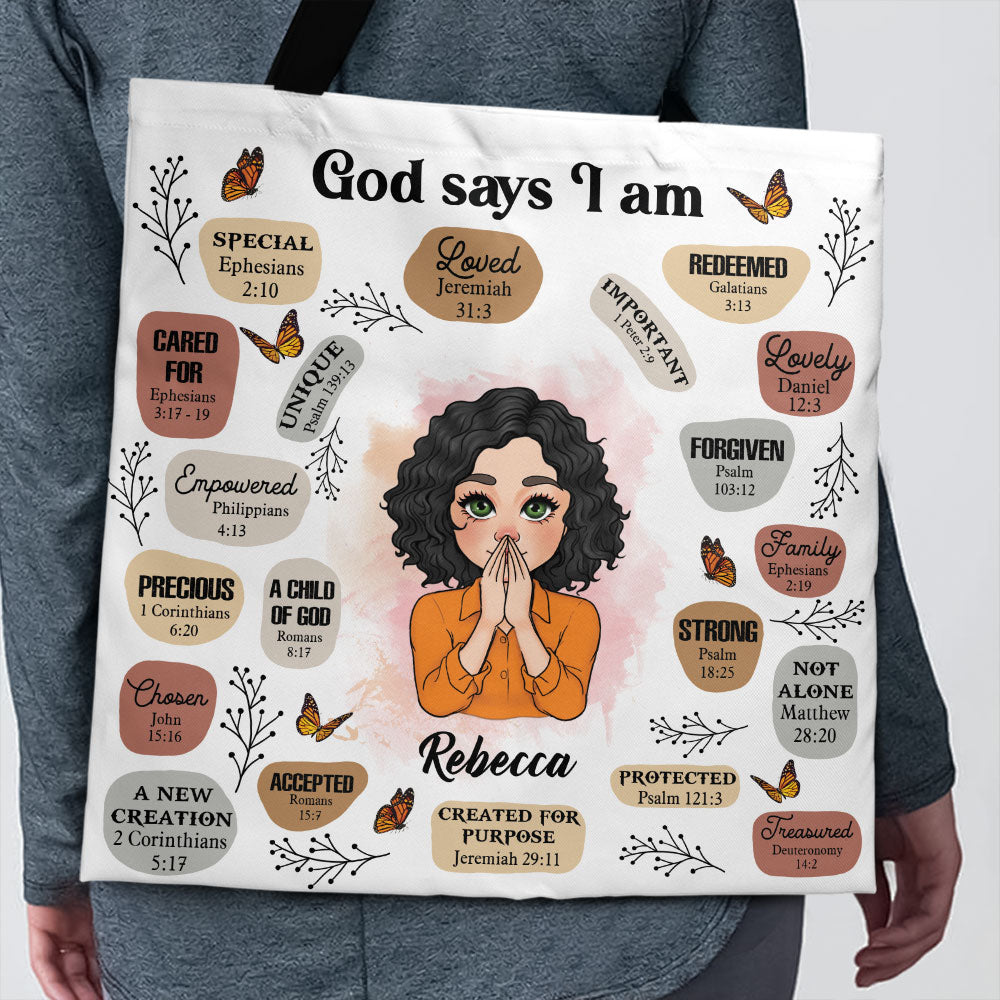 God Says I Am Tote Bag