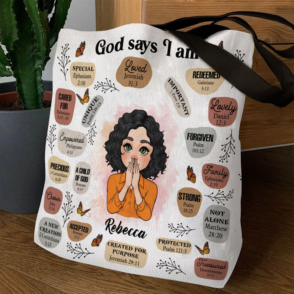 God Says I Am Tote Bag