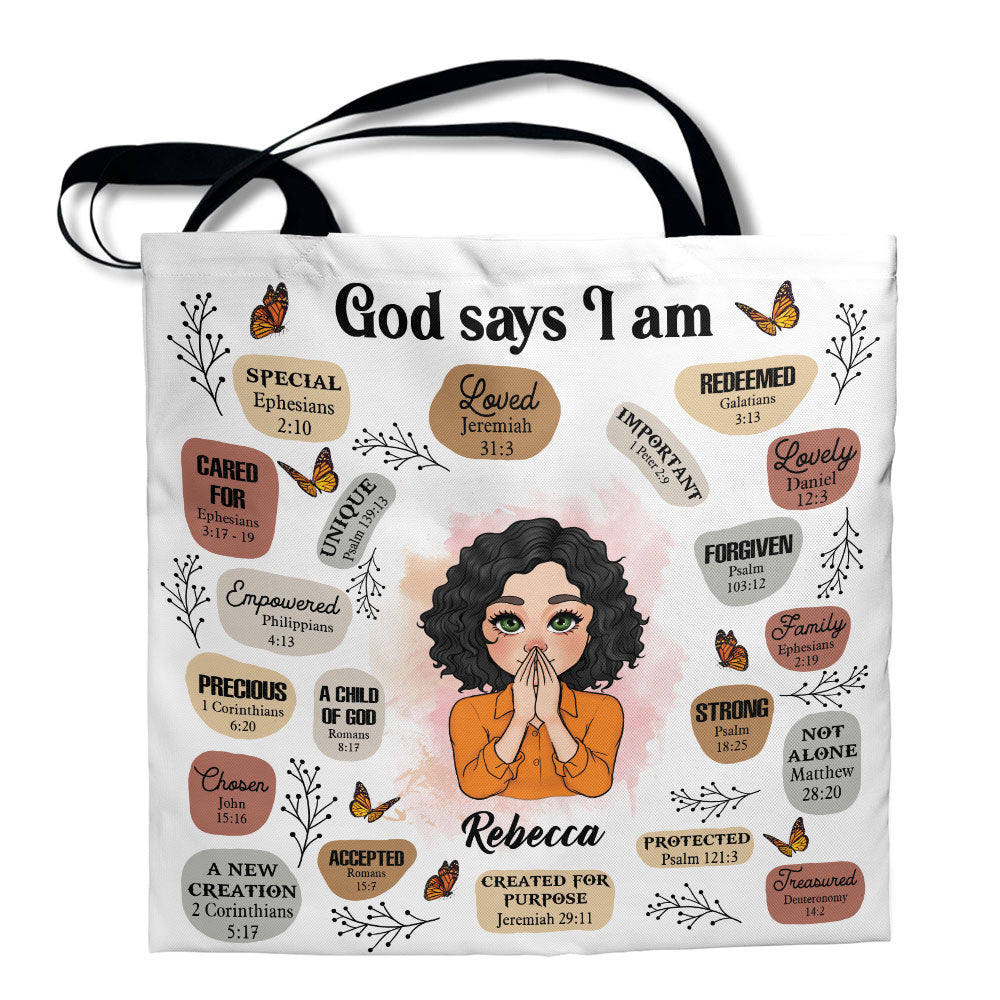 God Says I Am Tote Bag