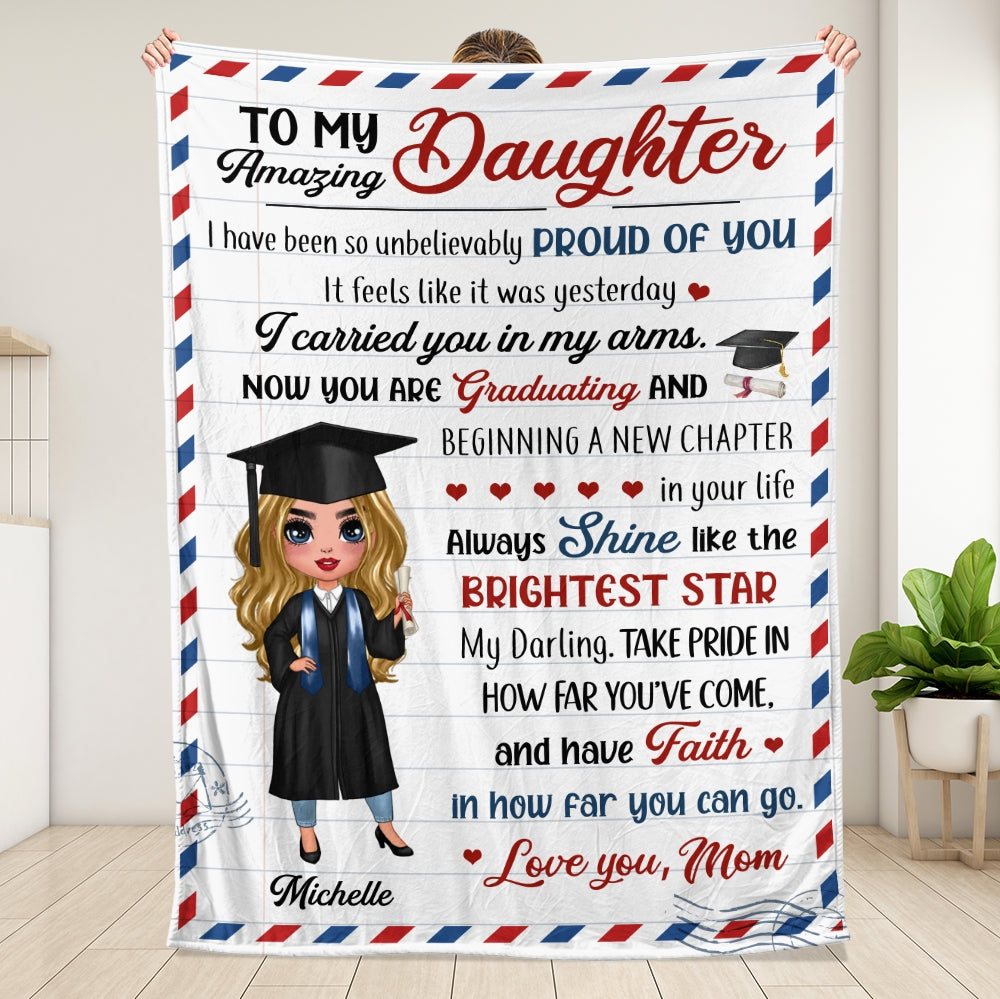 Graduate To My Amazing Daughter - Personalized Blanket - Best Gift For Daughter - Giftago