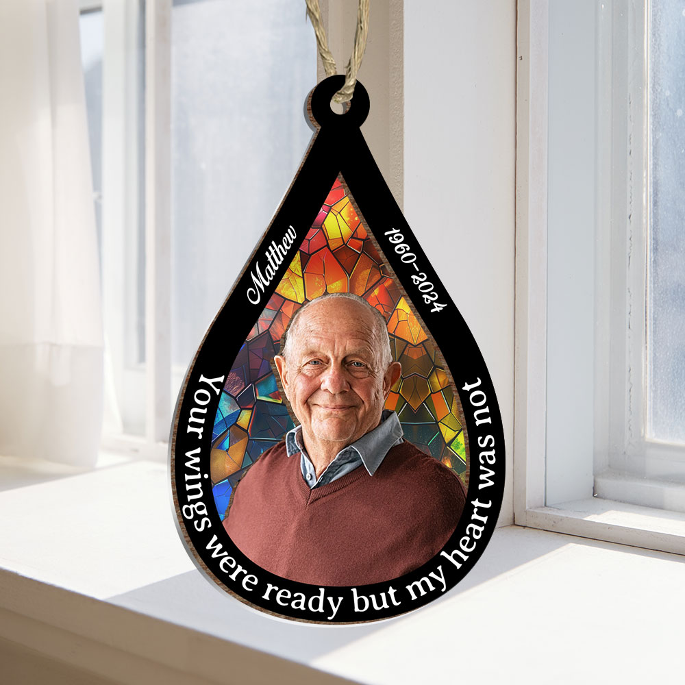 Your Wings Were Ready - Personalized Memorial Suncatcher Ornament