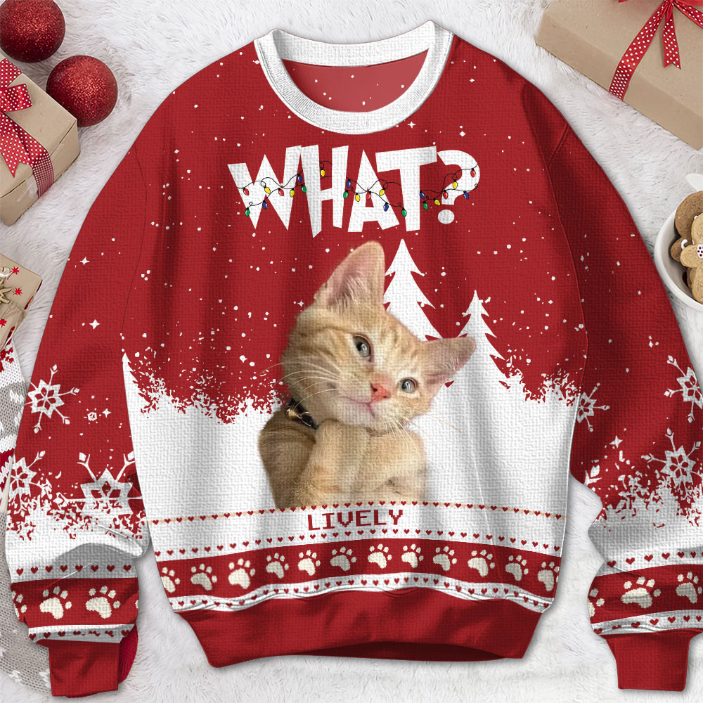 What Custom Face - Personalized Ugly Sweater