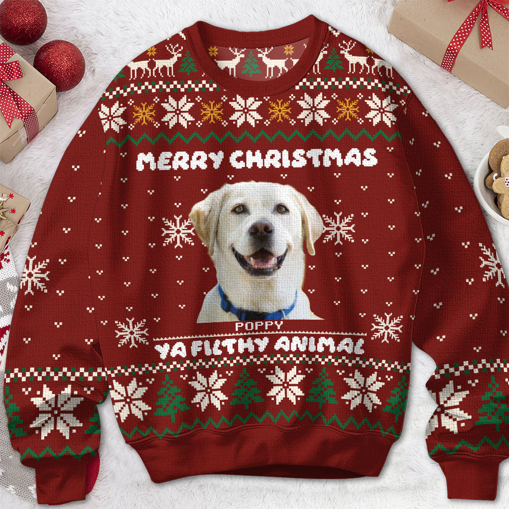 Merry Christmas - Personalized Ugly Sweater