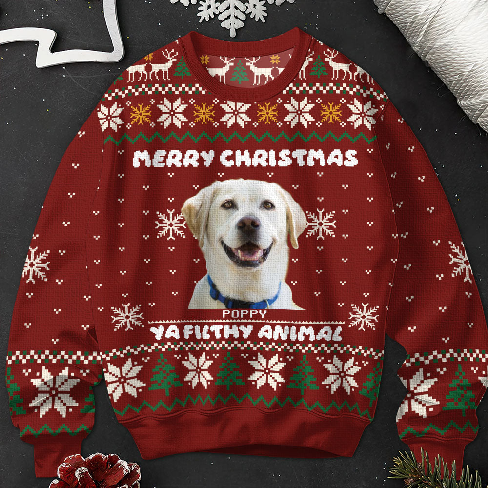 Merry Christmas - Personalized Ugly Sweater