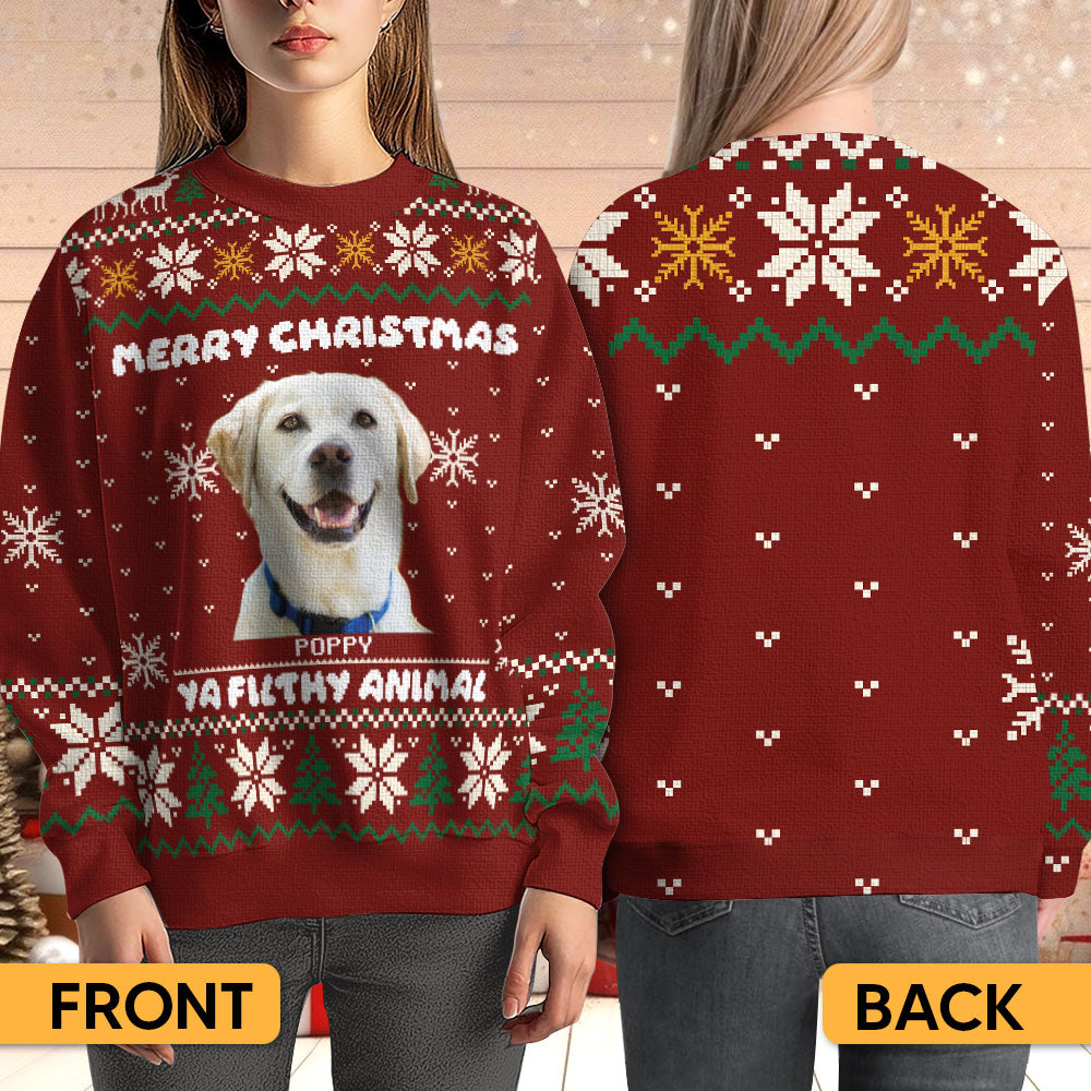 Merry Christmas - Personalized Ugly Sweater
