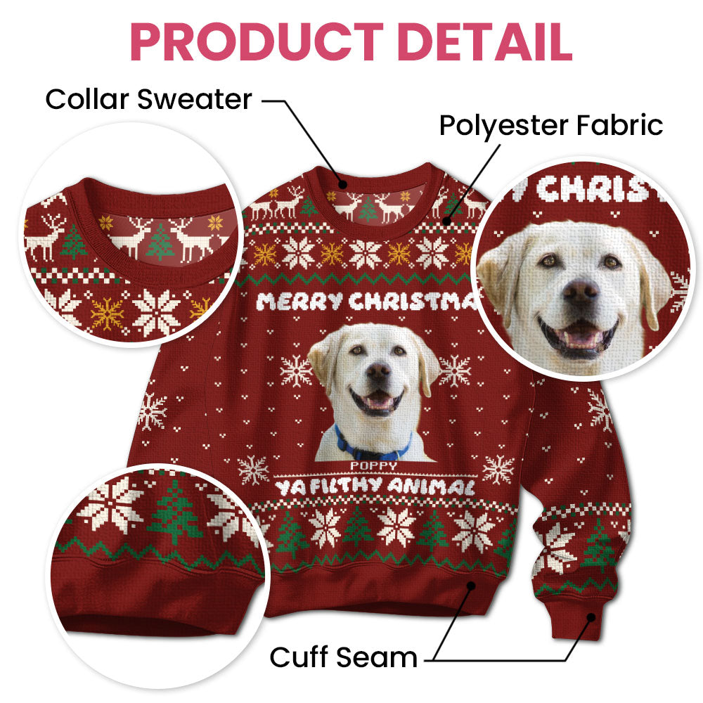 Merry Christmas - Personalized Ugly Sweater