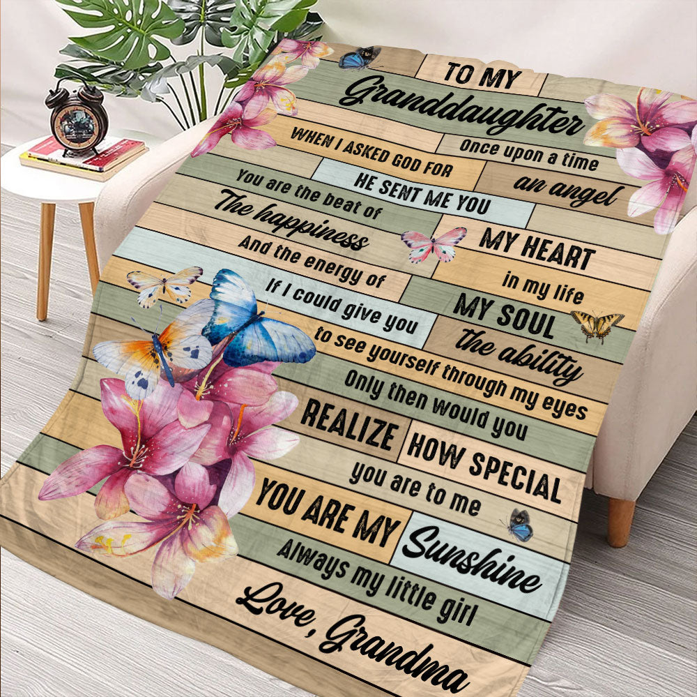 You Are The Beat Of My Heart - Lovely Butterly Blanket For Granddaughter