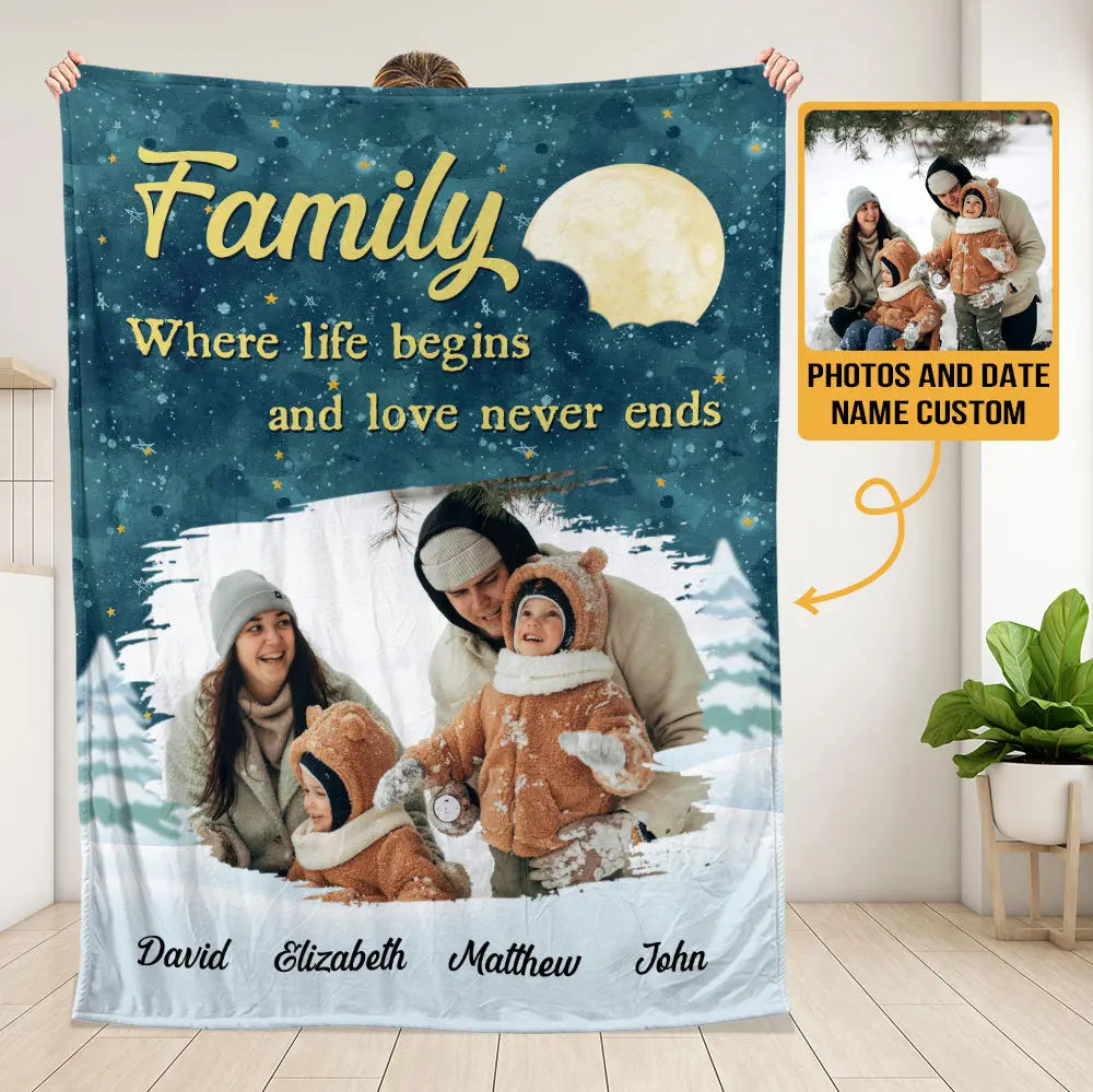 Family Blanket - Personalized Blanket