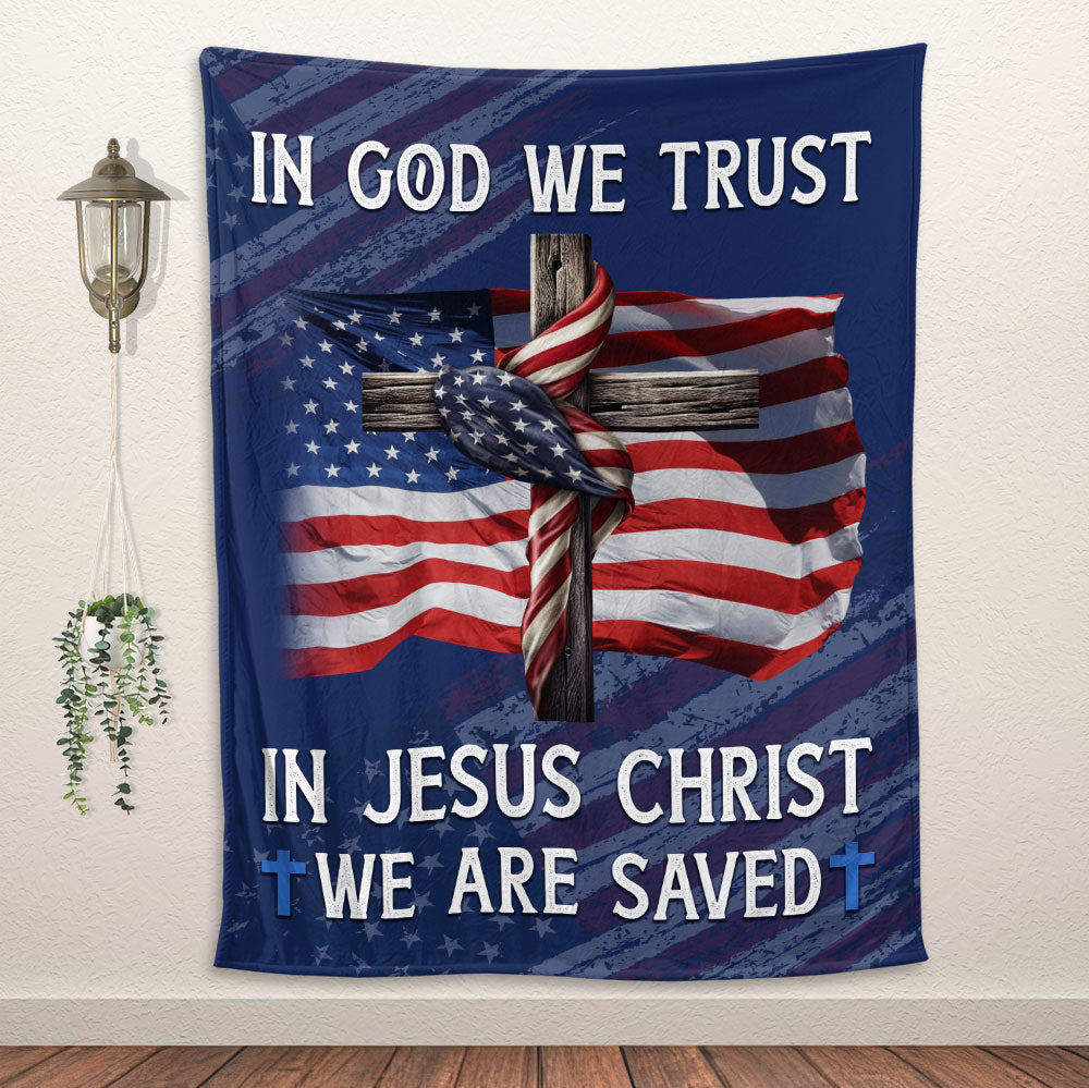 In God We Trust Blanket, Gift For Jesus Lover