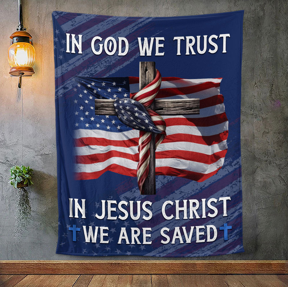 In God We Trust Blanket, Gift For Jesus Lover