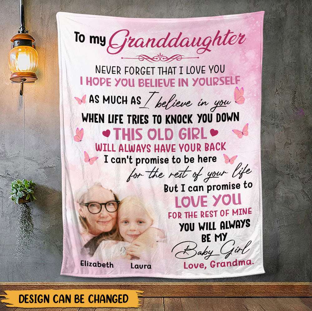 To My Granddaughter Gift For Grandchildren Blanket - Personalized Blanket