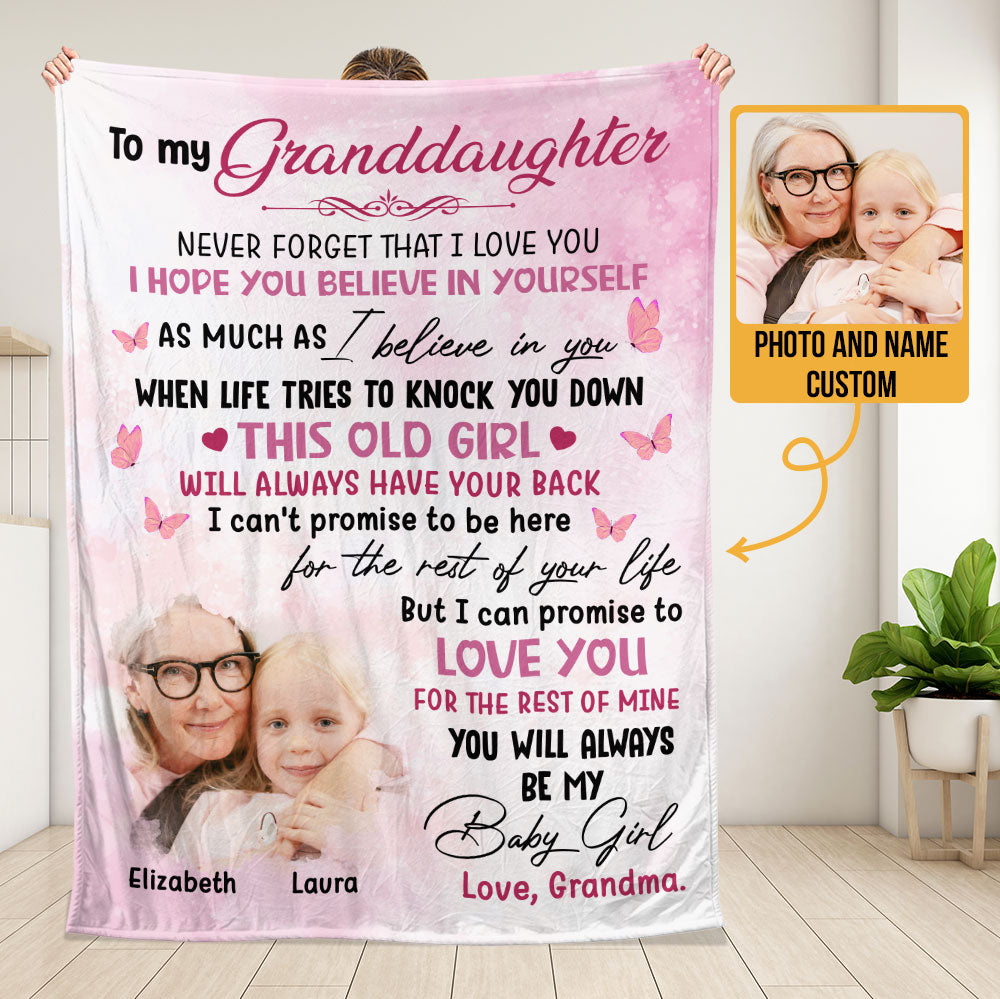 To My Granddaughter Gift For Grandchildren Blanket - Personalized Blanket
