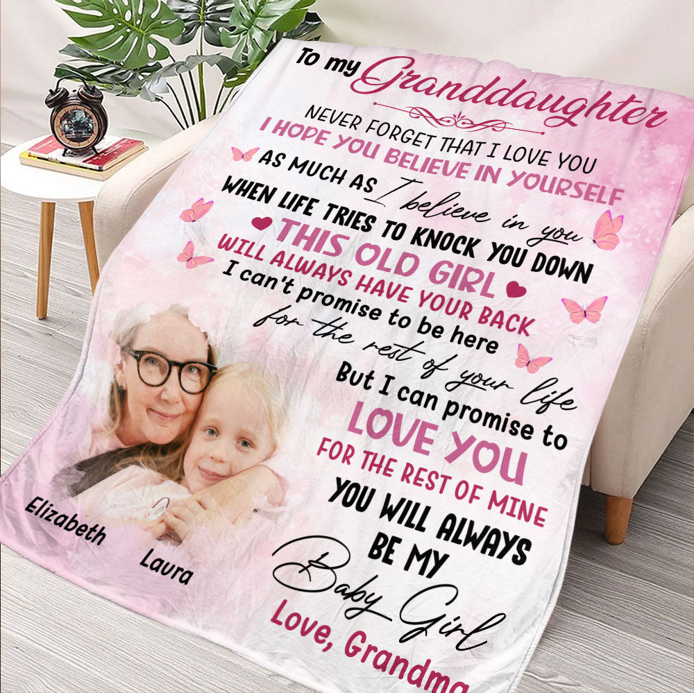 To My Granddaughter Gift For Grandchildren Blanket - Personalized Blanket
