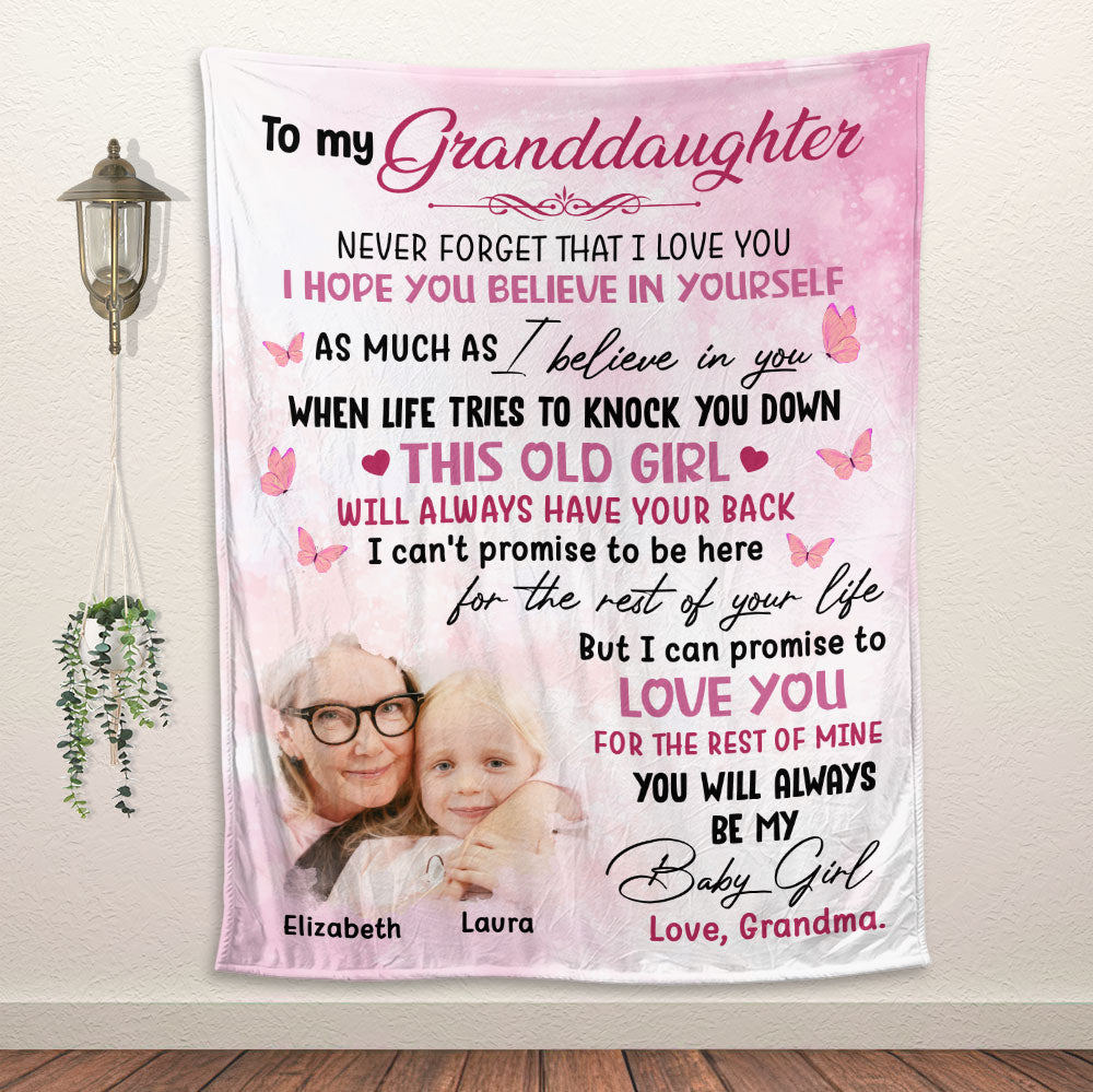 To My Granddaughter Gift For Grandchildren Blanket - Personalized Blanket