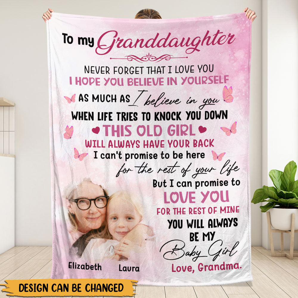 To My Granddaughter Gift For Grandchildren Blanket - Personalized Blanket