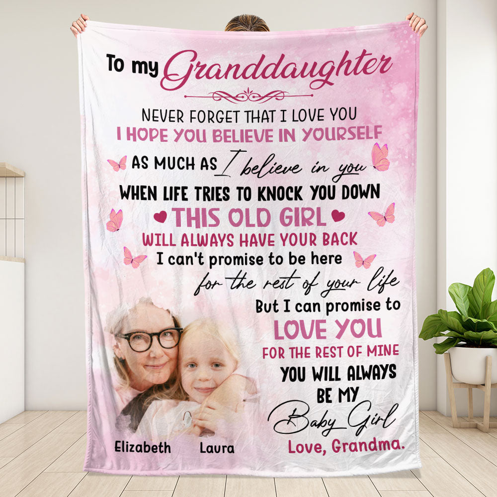 To My Granddaughter Gift For Grandchildren Blanket - Personalized Blanket