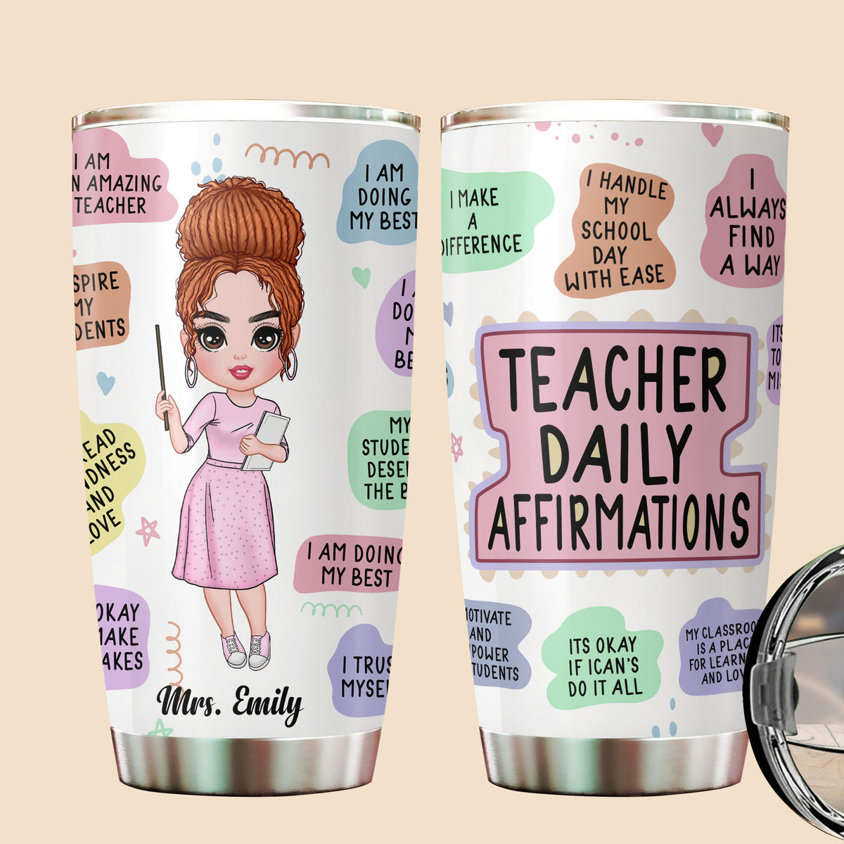 Teacher Daily - Personalized Tumbler - Best Gift For Teacher - Giftago