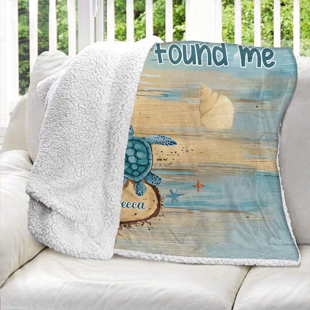 Turtle Blanket - Personalized Blanket
