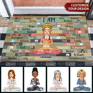 I Am - Personalized Doormat - Best Gift For Yoga Lover - Giftago