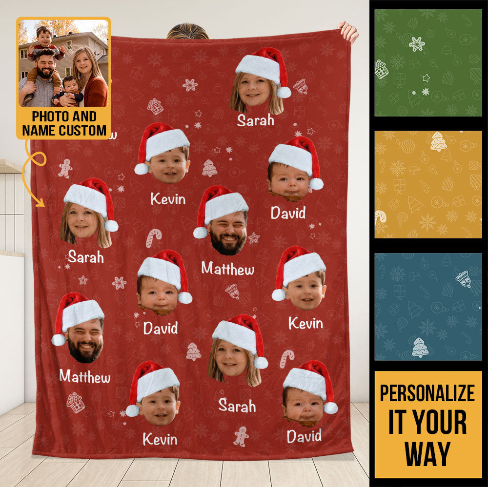 Custom Photo Unwrap Yourself The Merriest Of Holidays Blanket - Personalized Blanket