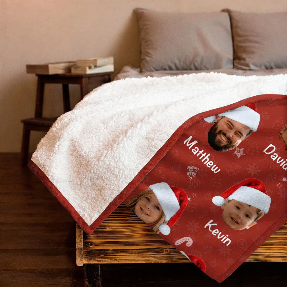 Custom Photo Unwrap Yourself The Merriest Of Holidays Blanket - Personalized Blanket