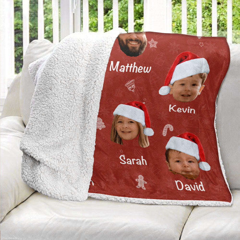 Custom Photo Unwrap Yourself The Merriest Of Holidays Blanket - Personalized Blanket