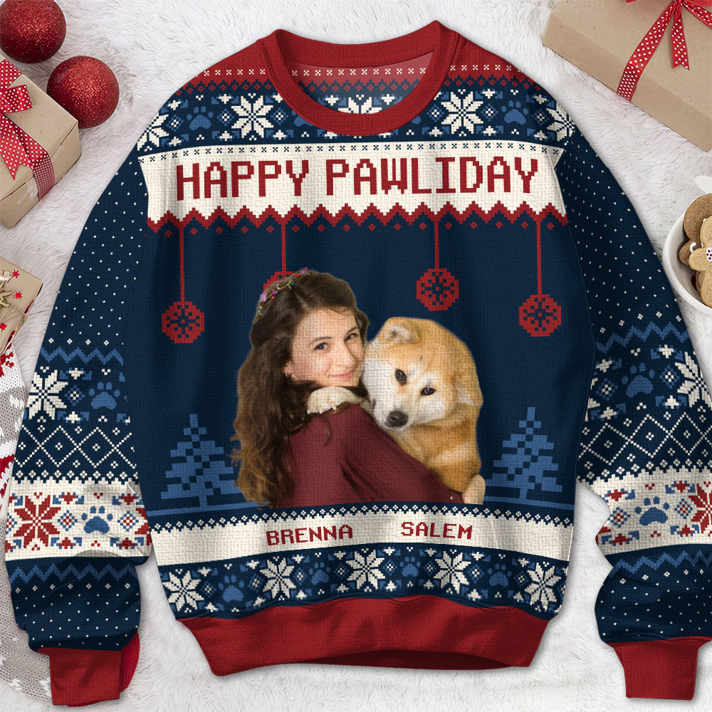 Happy Pawliday - Personalized Ugly Sweater