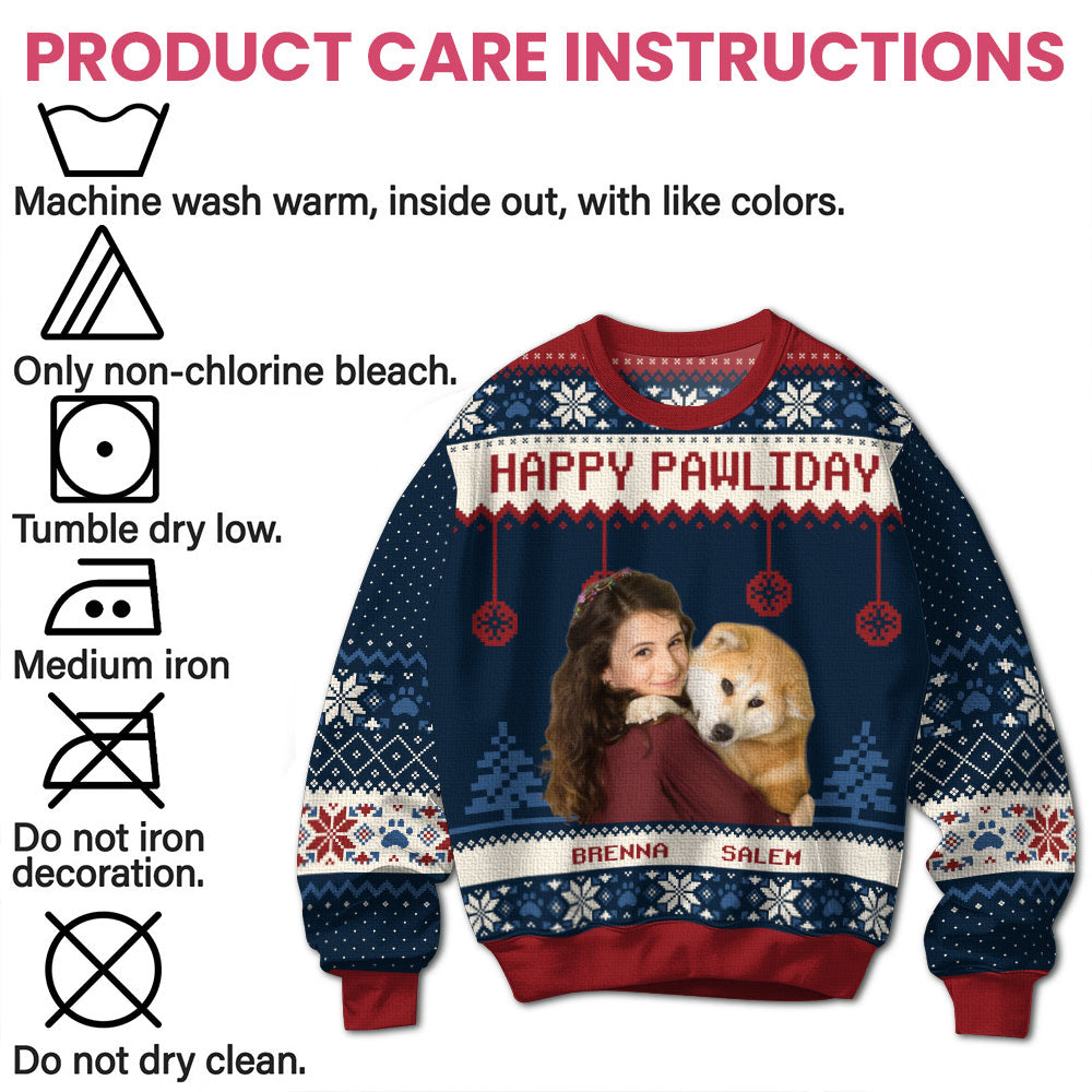 Happy Pawliday - Personalized Ugly Sweater